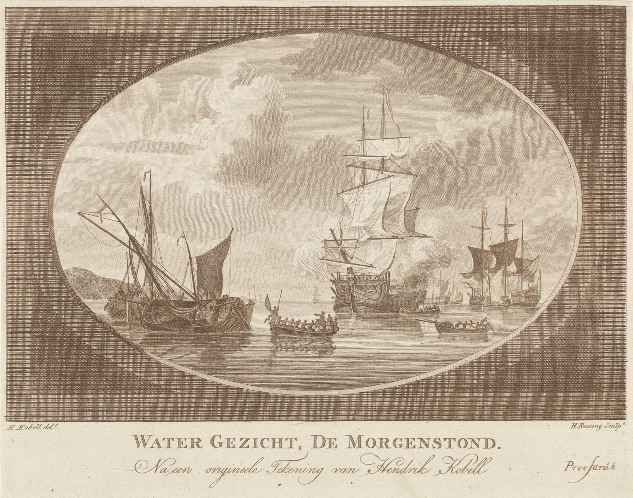 Ships on Calm Water by Hendrik Roosing