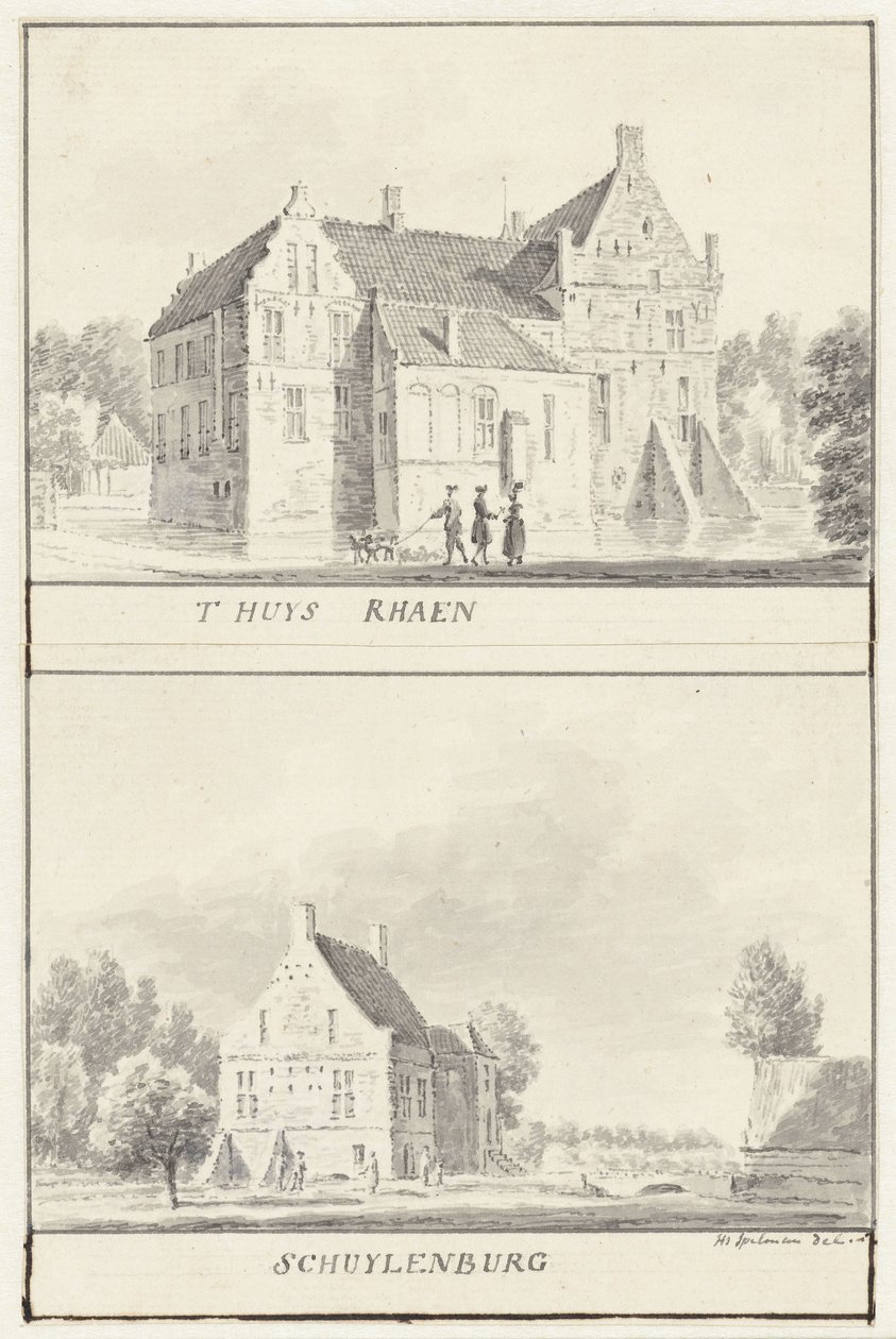 The Manors Rhaan and Schuylenburg in Salland, Overijssel by Hendrik Spilman