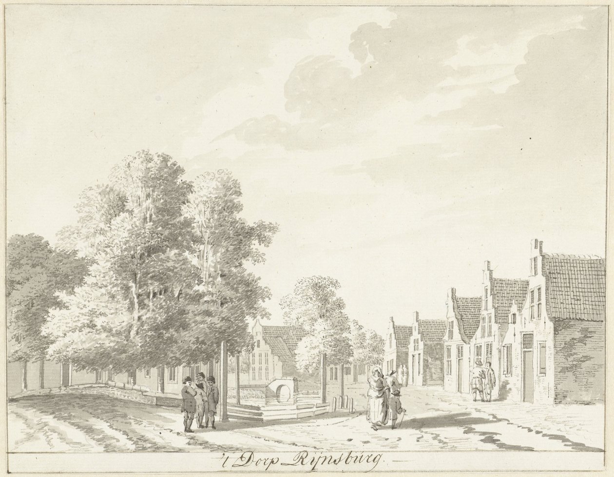 The Village of Rijnsburg by Hendrik Tavenier