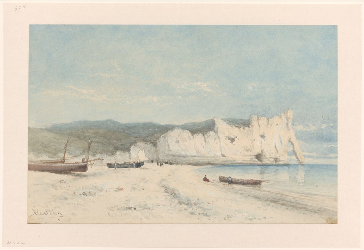 Coastal Landscape with White Chalk Cliffs by Hendrik Veder