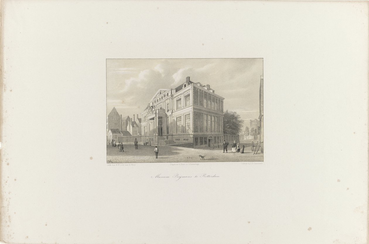 View of Museum Boijmans in Rotterdam, 1854 by Hendrik Wilhelmus Last
