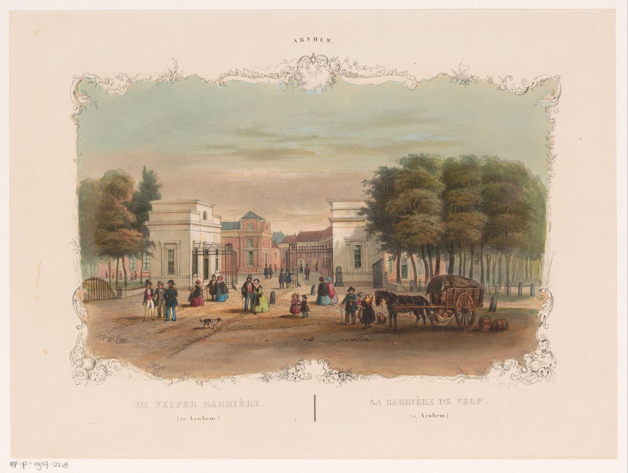 View of the Velper Barrier in Arnhem (Arnhem) by Hendrik Wilhelmus Last