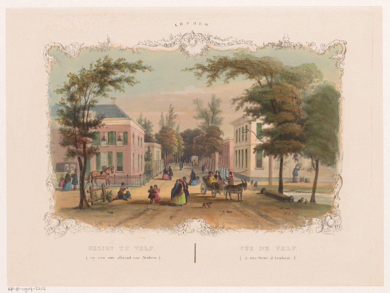 Street in Velp near Arnhem (Arnhem) by Hendrik Wilhelmus Last