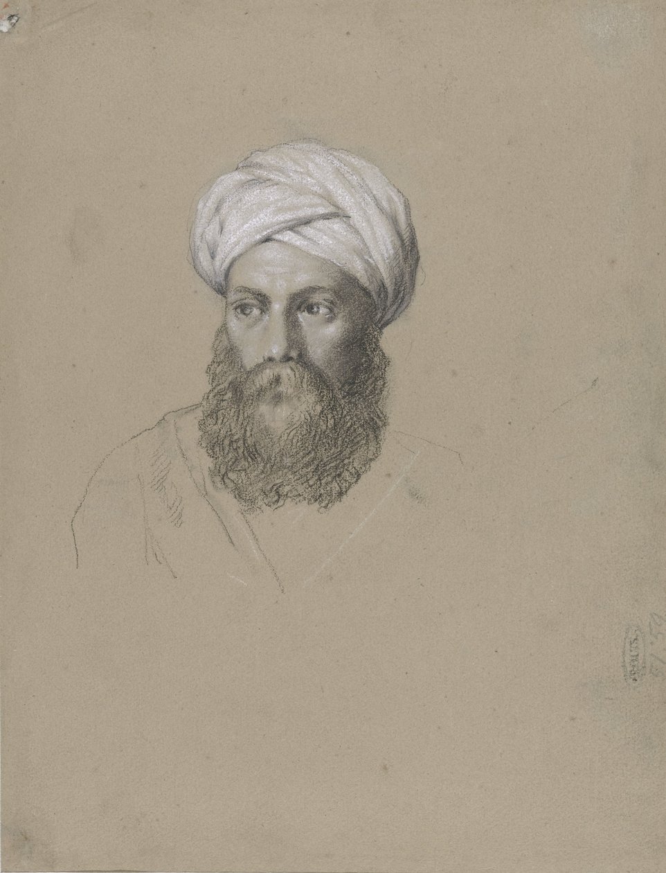 Head of an Arab with Turban by Hendrik Willem Cramer