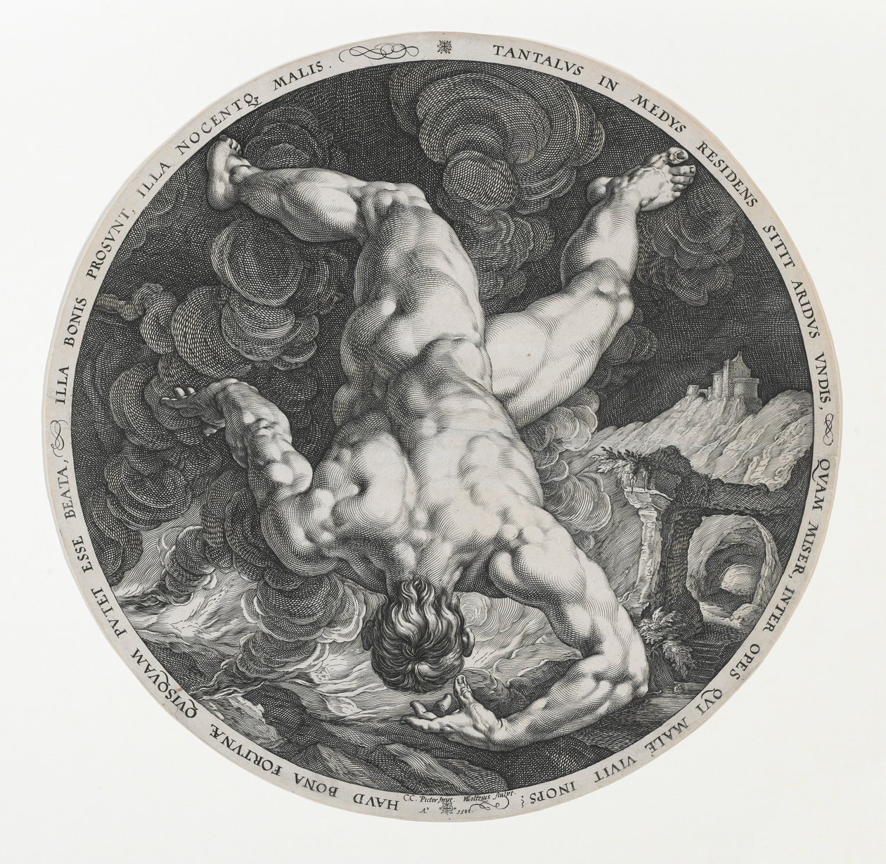 Tantalus, from the Four Disgracers by Hendrik and Cornelisz. van Haarlem Cornelis Goltzius