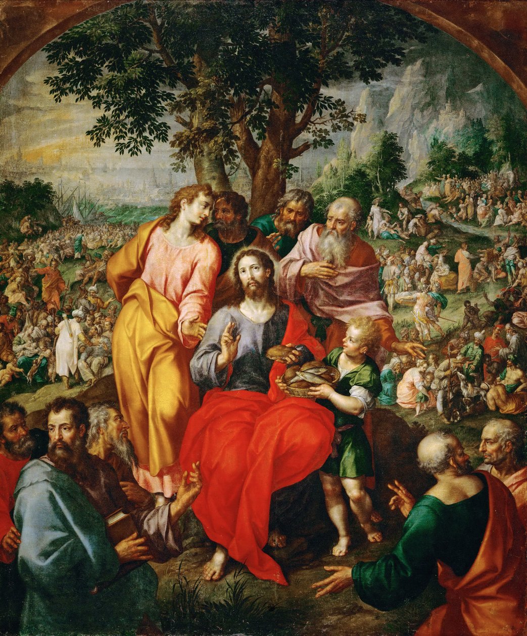 The Miracle of the Five Loaves and Two Fishes by Hendrik de Clerck