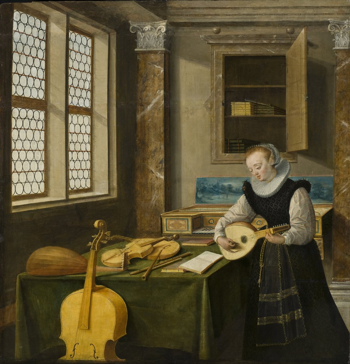 Lady Playing the Lute by Hendrik van (c.1580 1649) Steenwyk
