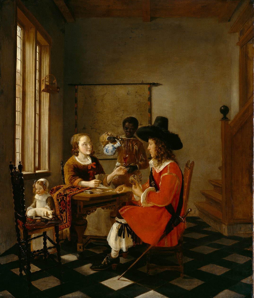 The Game of Cards, c.1660 by Hendrik van der Burch