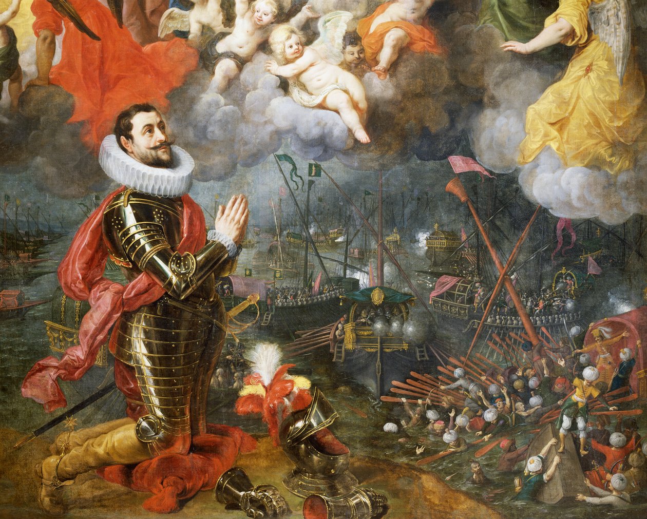 Don Alvaro de Bazan giving thanks after victory over Turks in 1580 by Hendrik van the Elder Balen