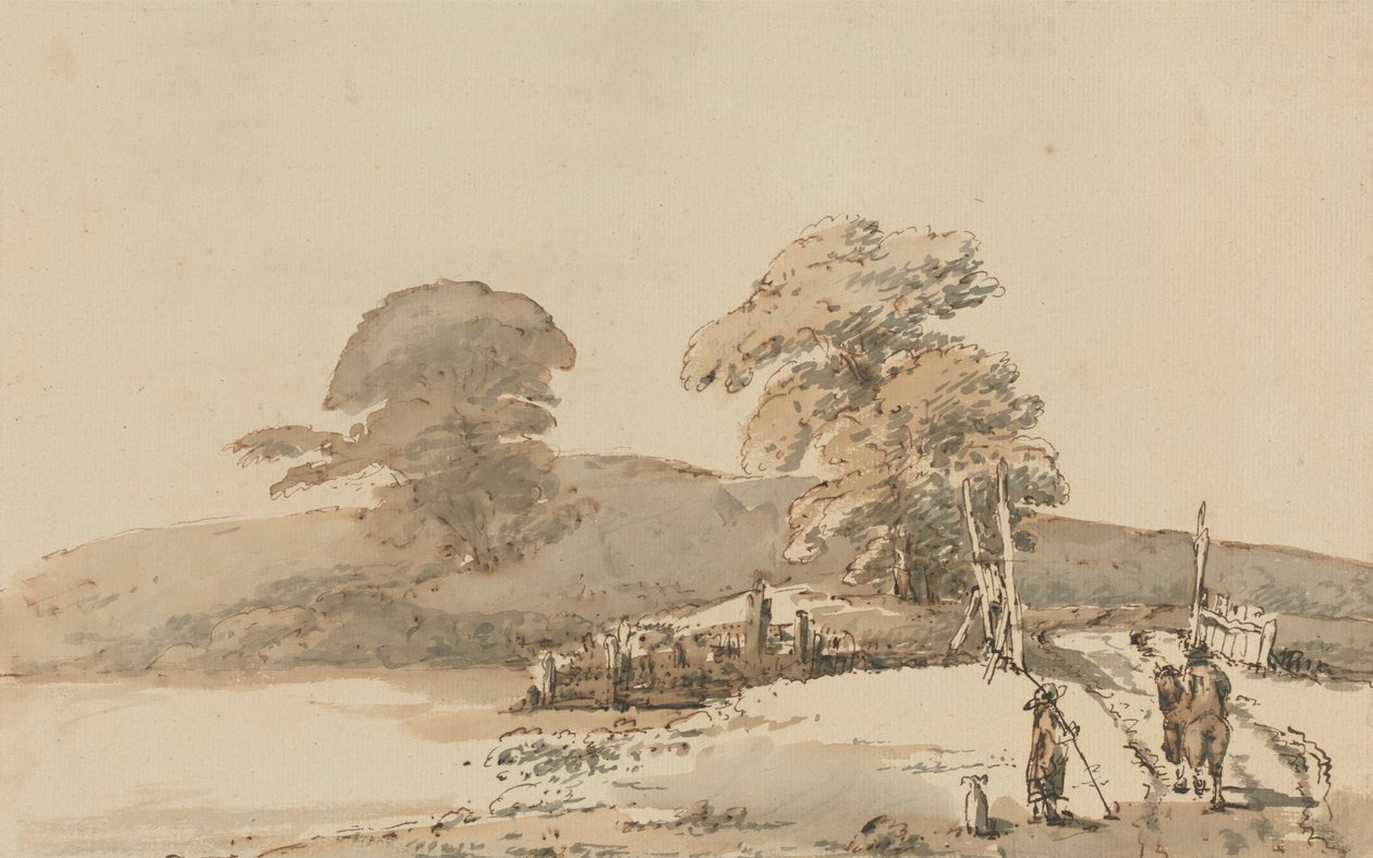 Landscape with a Bridge by Heneage Finch fourth Earl of Aylesford
