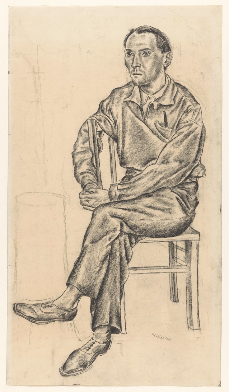 Seated Man on a Chair by Henk Henriët (signed by artist)