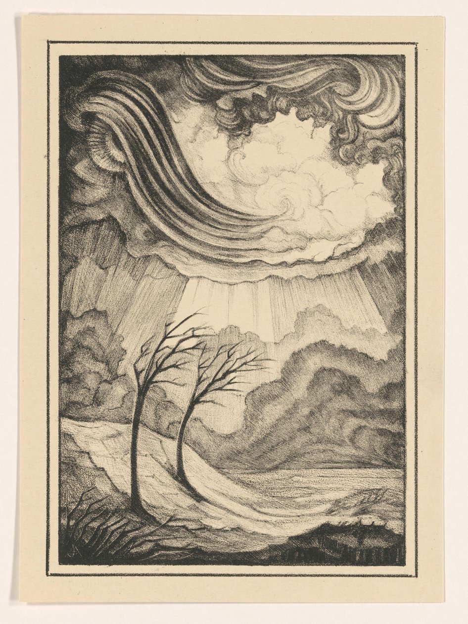Landscape with Two Trees in the Wind by Henk Schilling
