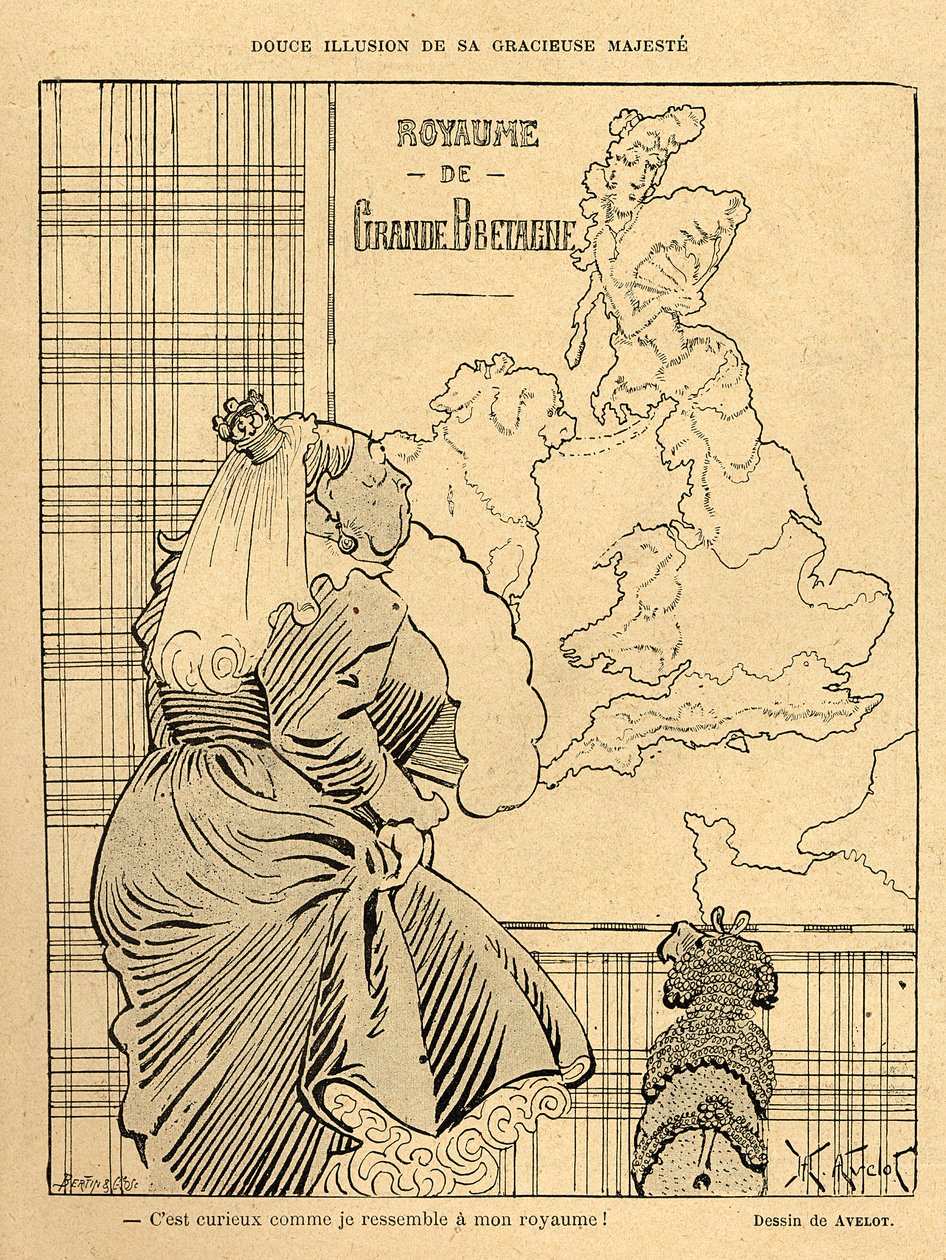 Cartoon of Queen Victoria, from 