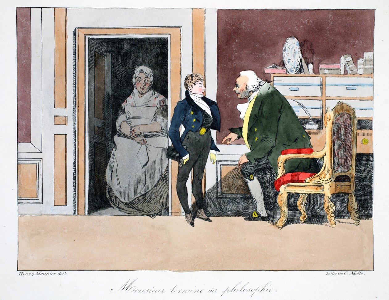 Illustration, c.1828 by Henri Bonaventure Monnier