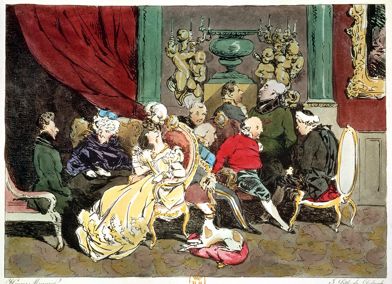 Le Faubourg Saint-Germain, engraved by Delpech, 1828 by Henri Bonaventure Monnier