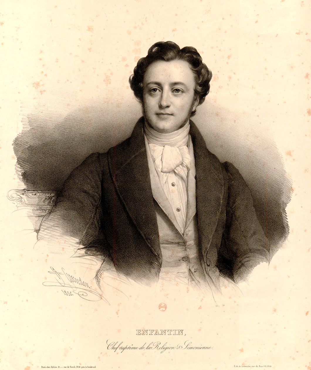 Enfantin, Supreme Leader of the Saint-Simonian Religion by Henri Grevedon