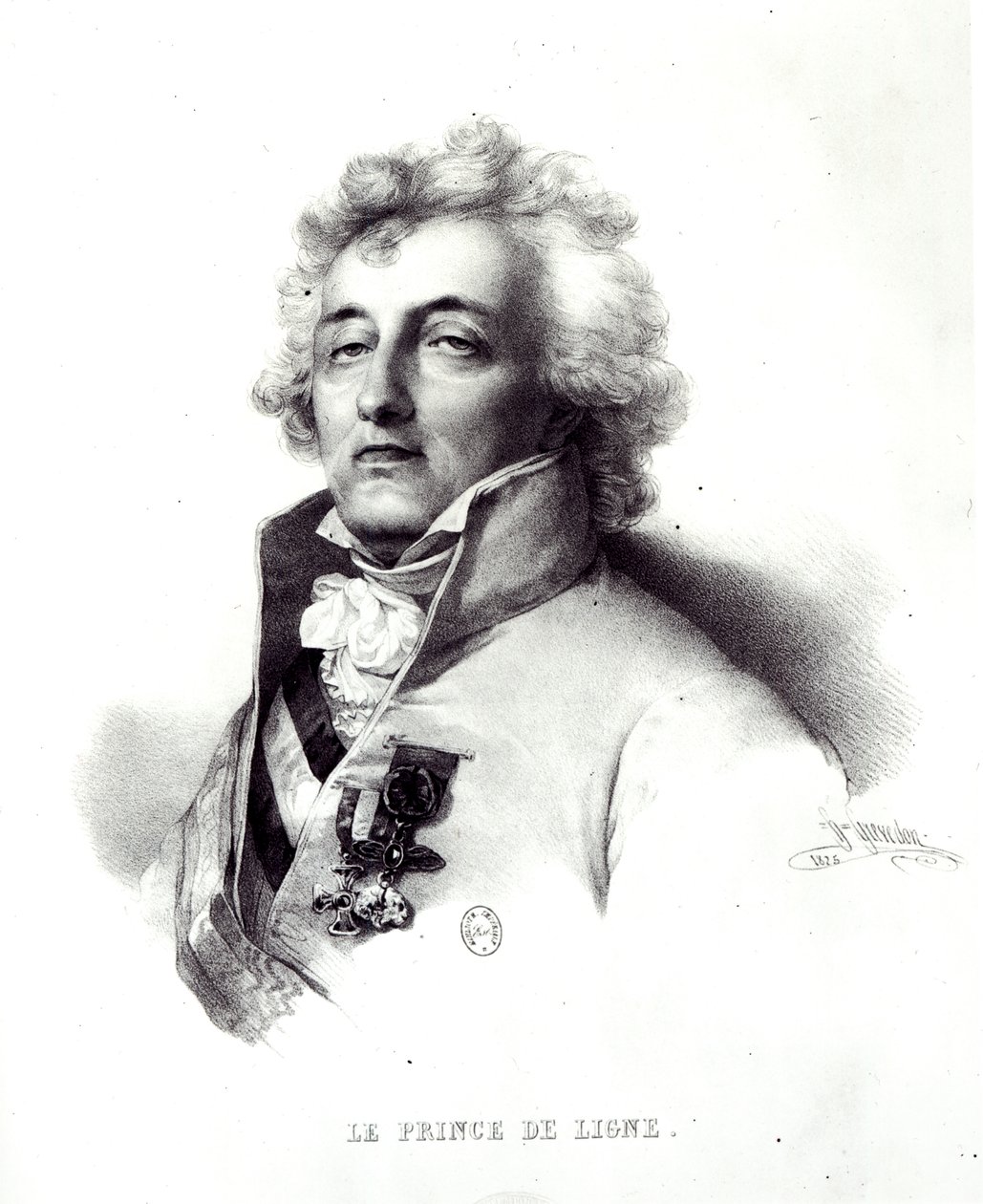 Portrait of Marshal Charles-Joseph (1735-1814) Prince de Ligne by Henri Grevedon
