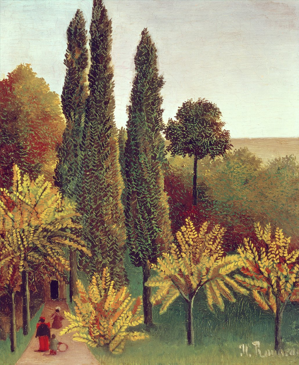 Path in the Buttes Chaumont Park, Paris by Henri Rousseau