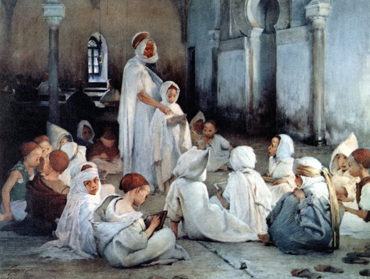 An Arab School in Tlemcen by Henri Jules Jean Geoffroy
