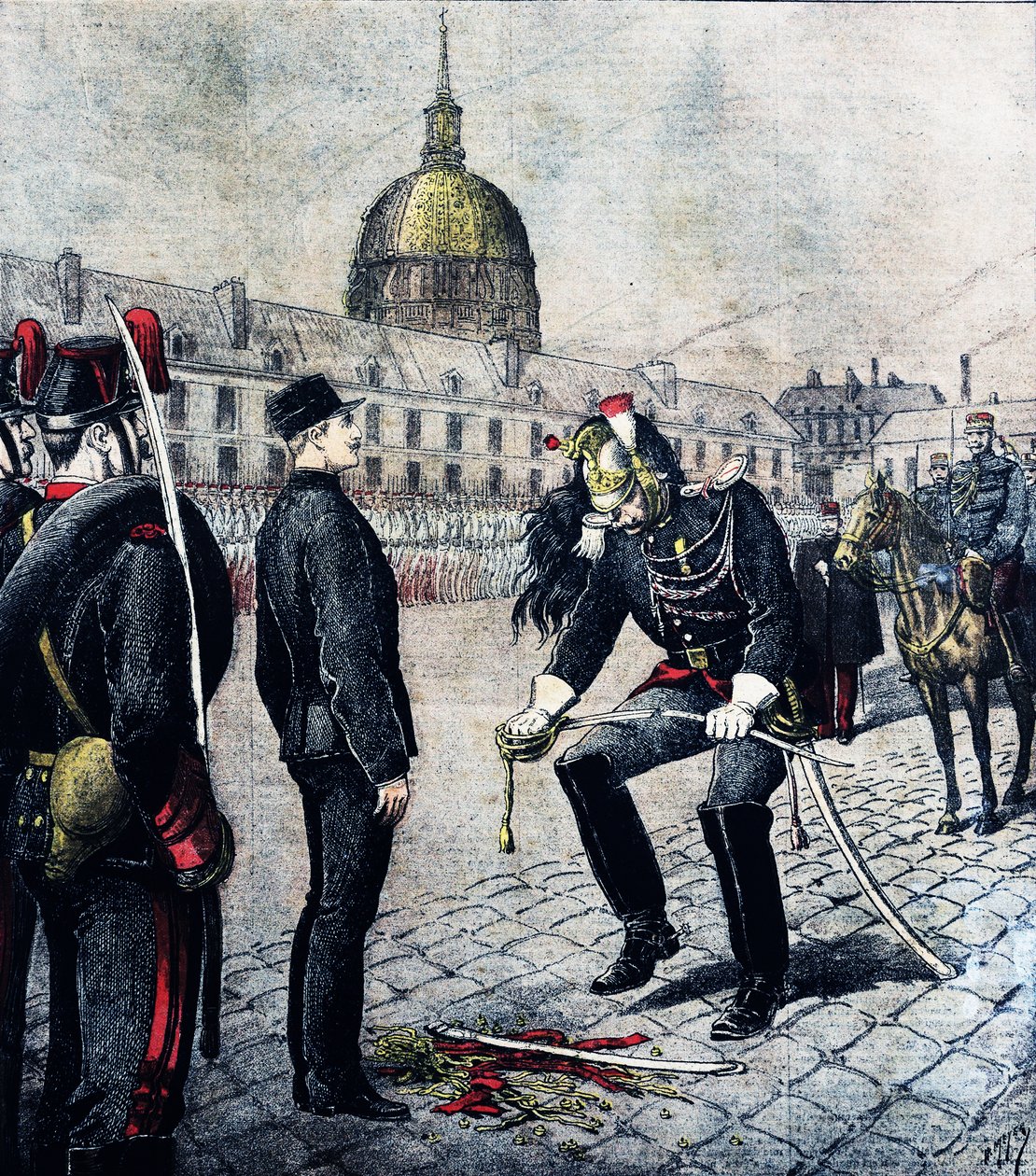 Alfred Dreyfus Stripped of Rank by Henri Meyer