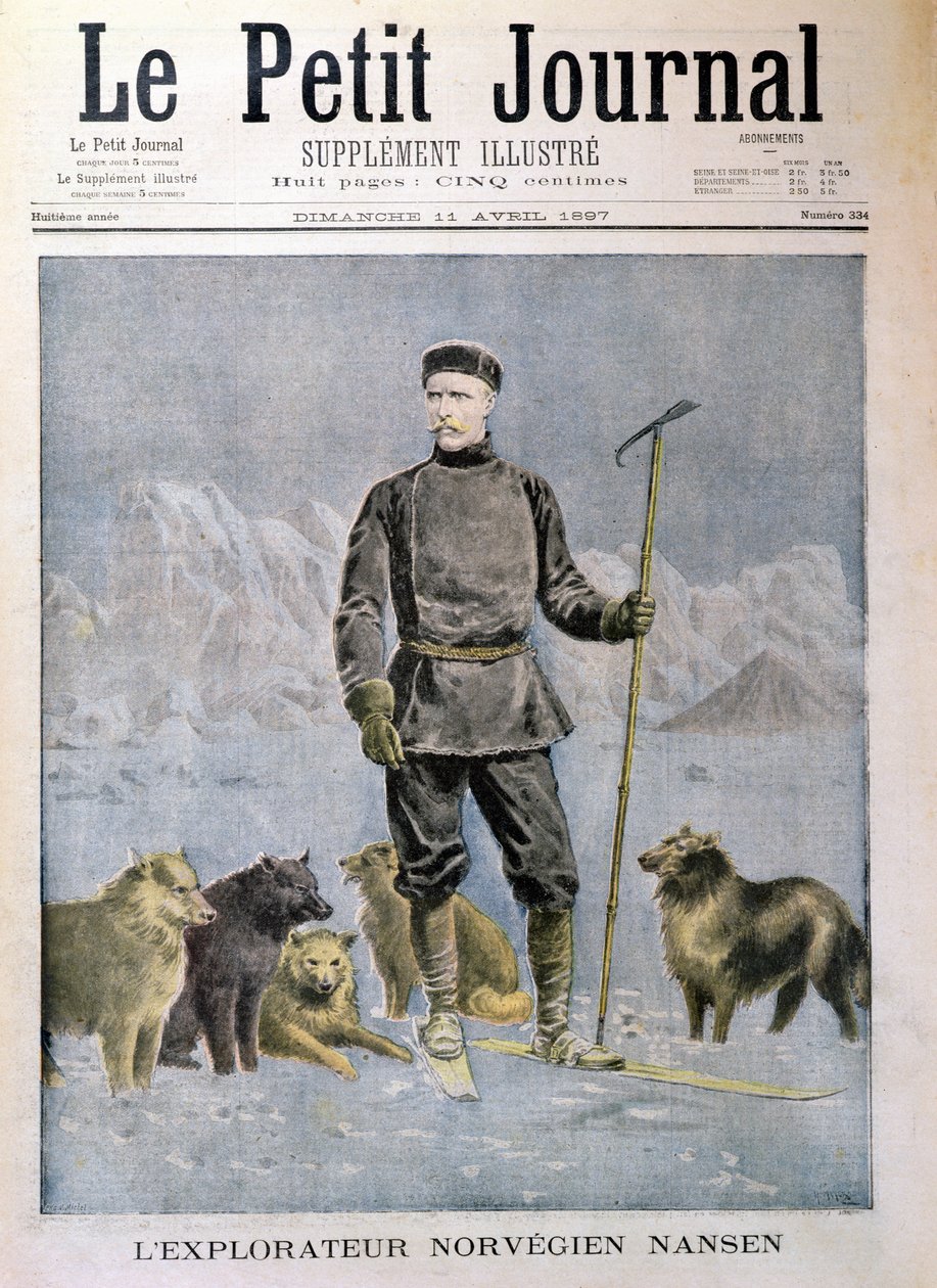 The Norwegian Explorer Nansen, front cover of Le Petit Journal by Henri Meyer