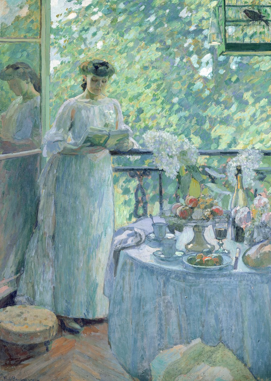 Woman on a Balcony by Henri Ottmann