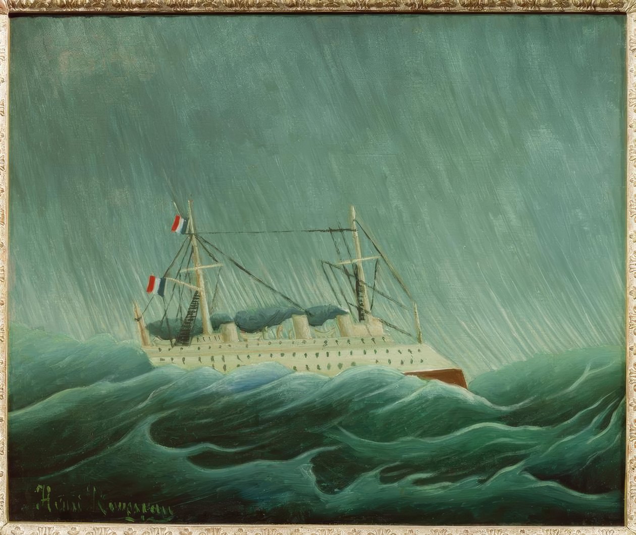 The Ship in the Storm (The Storm on the Sea) by Henri Rousseau