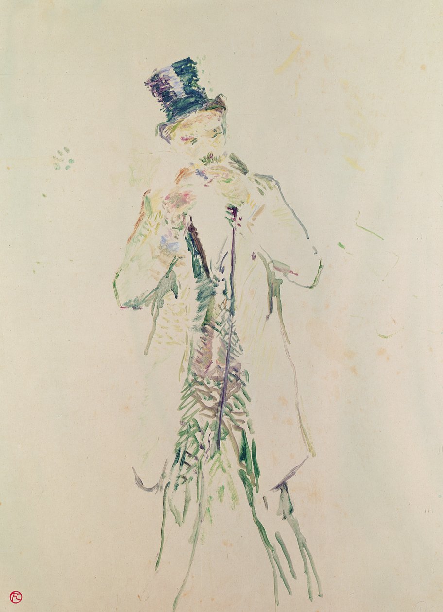 A Standing Gentleman Lighting his Cigar, 1885 by Henri de Toulouse Lautrec