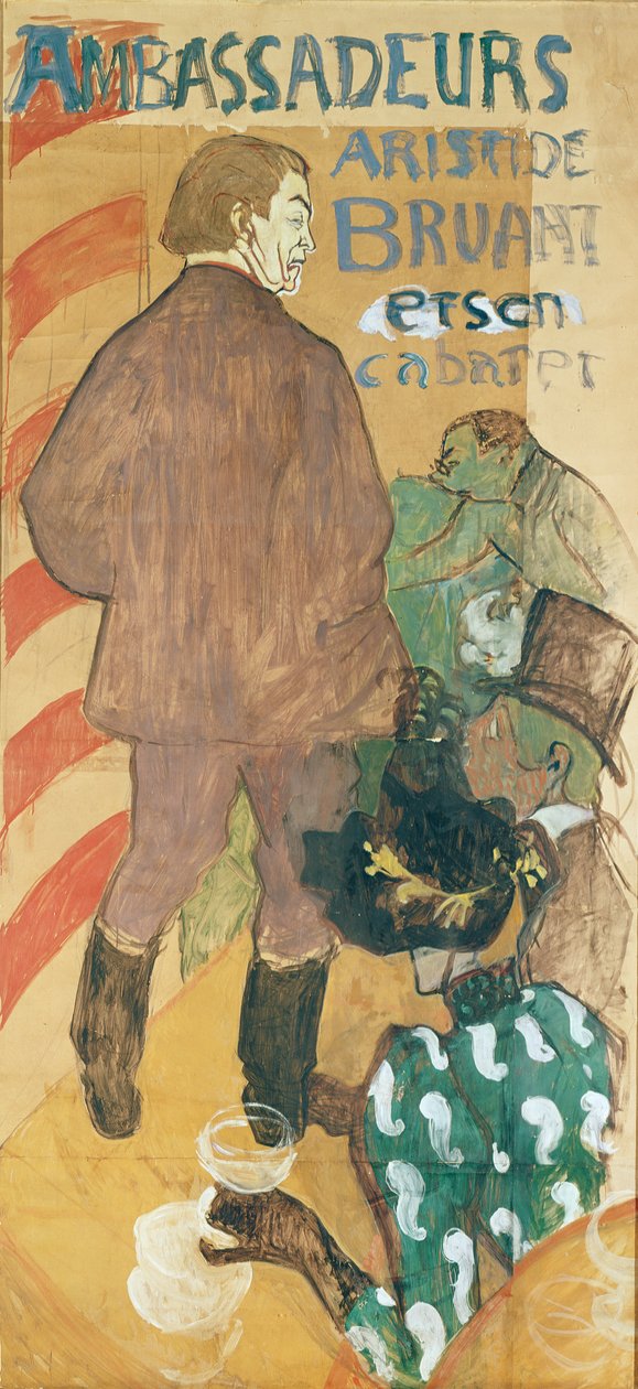 Ambassadeurs, Aristide Bruant et His Cabaret by Henri de Toulouse Lautrec