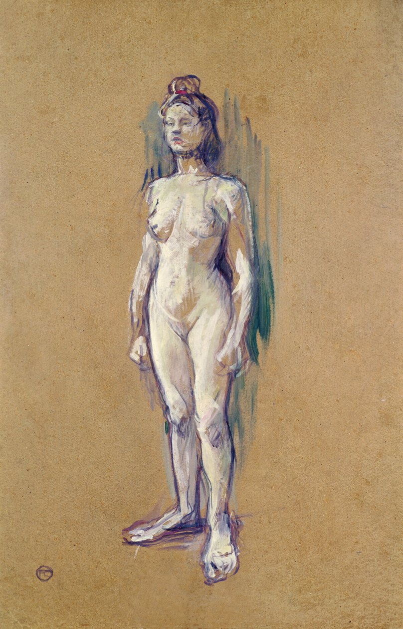Standing Female Nude by Henri de Toulouse Lautrec