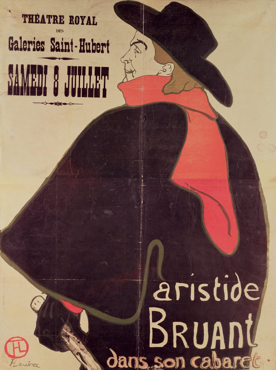 Aristide Bruant in His Cabaret by Henri de Toulouse Lautrec