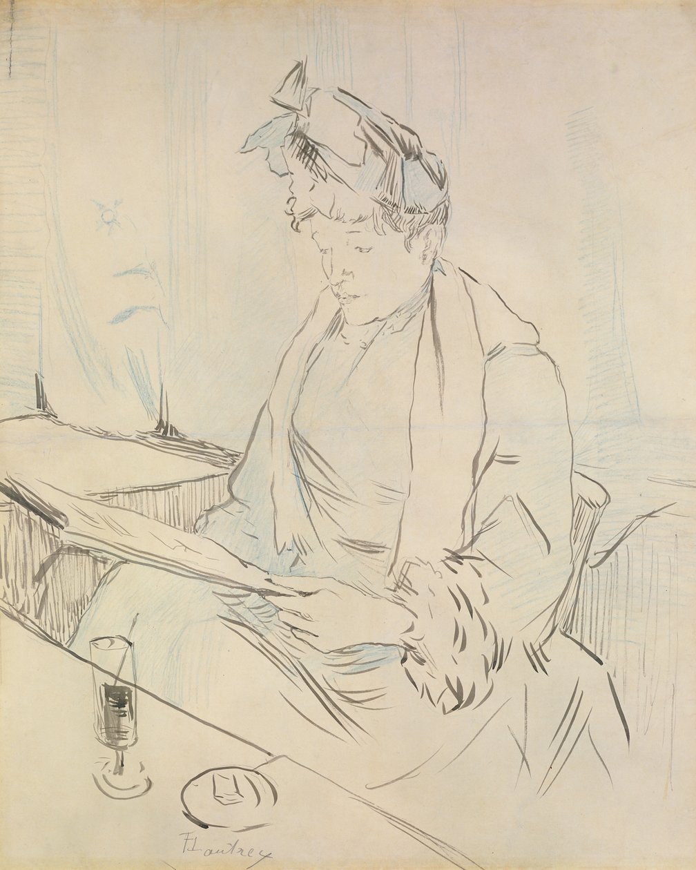 At the Cafe by Henri de Toulouse Lautrec
