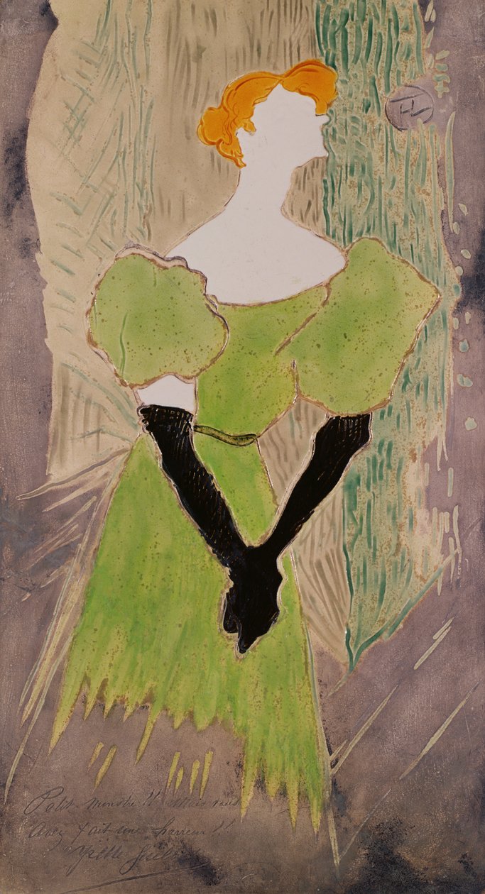Portrait of Yvette Guilbert by Henri de Toulouse Lautrec
