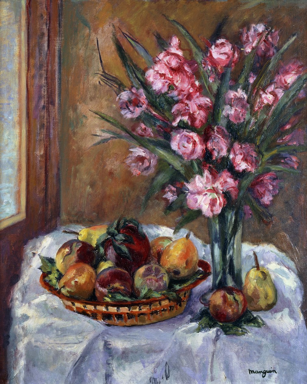 Oleander and Fruit by Henri Charles Manguin