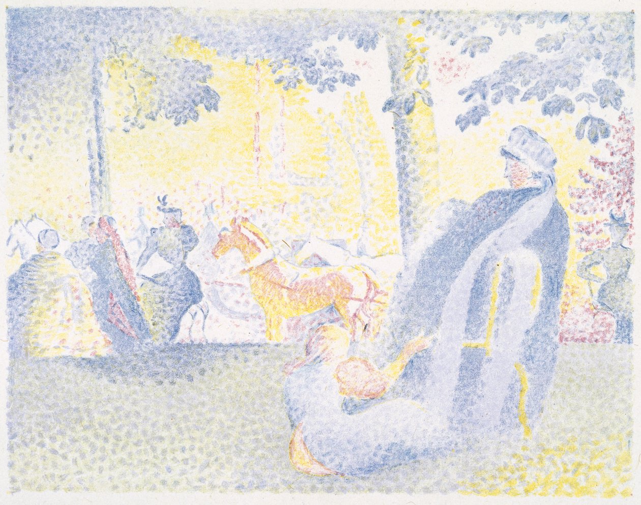 On the Champs-Élysées by Henri Edmond Cross