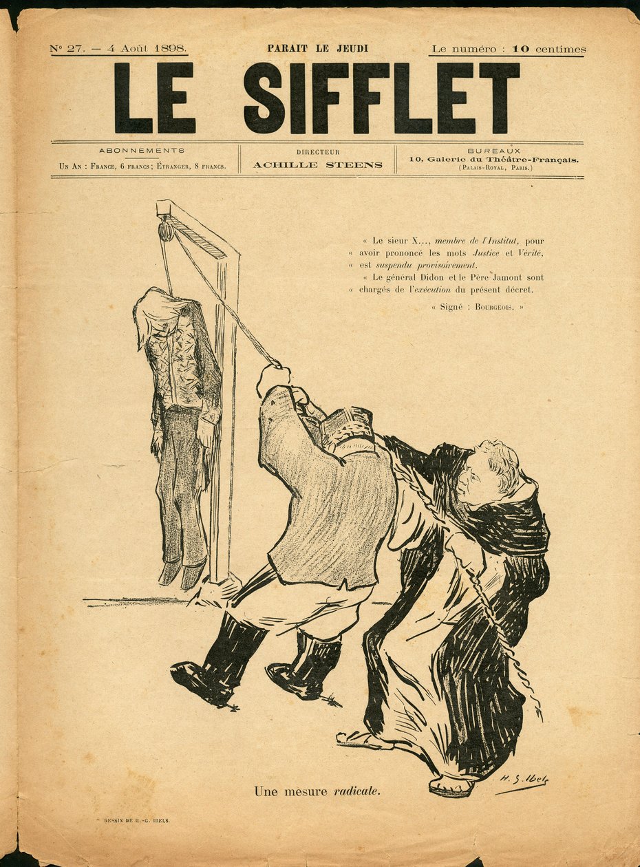 Le Whistle, number 27, Satirical in B & W by Henri Gabriel Ibels