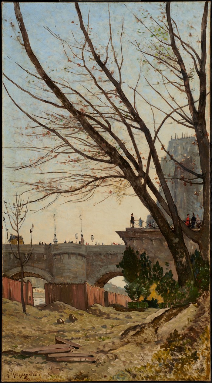 View of the Pont Neuf and the Western Point of the Île de la Cité from the Banks of the Seine by Henri-Joseph Harpignies
