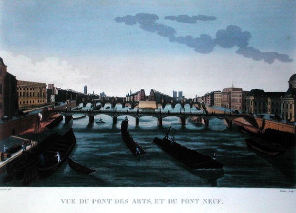 The Pont des Arts and the Pont Neuf, c.1815-20 by Henri (after) Courvoisier Voisin