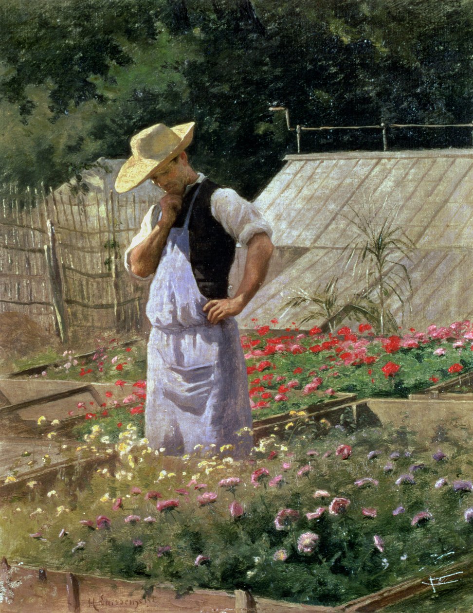 A Corner of the Rose Garden at Bagatelle by Henri Adolphe Laissement
