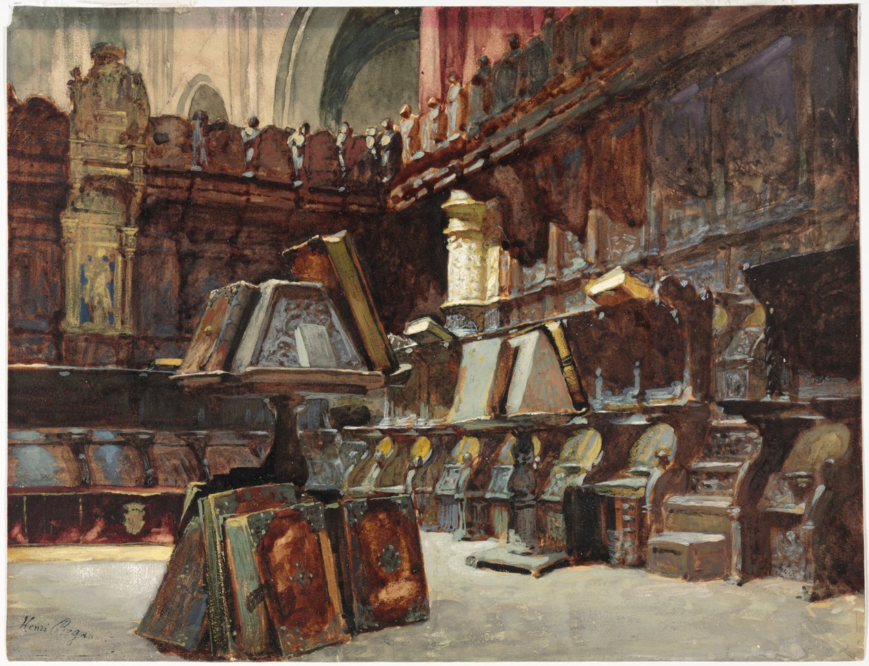 Choir Stalls in a Spanish Cathedral by Henri Alexandre Georges Regnault