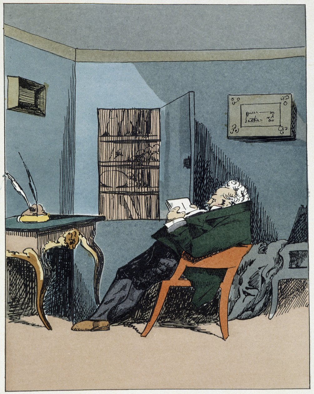 Head of office - in "Administrative mores" by Henri Monnier by Henri Bonaventure Monnier