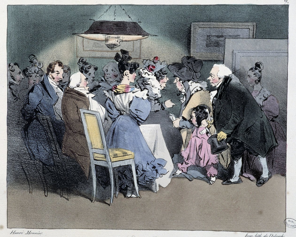The Visits - in “Esquisses parisiennes” by Henri Monnier, ed. Delpech, Paris by Henri Bonaventure Monnier