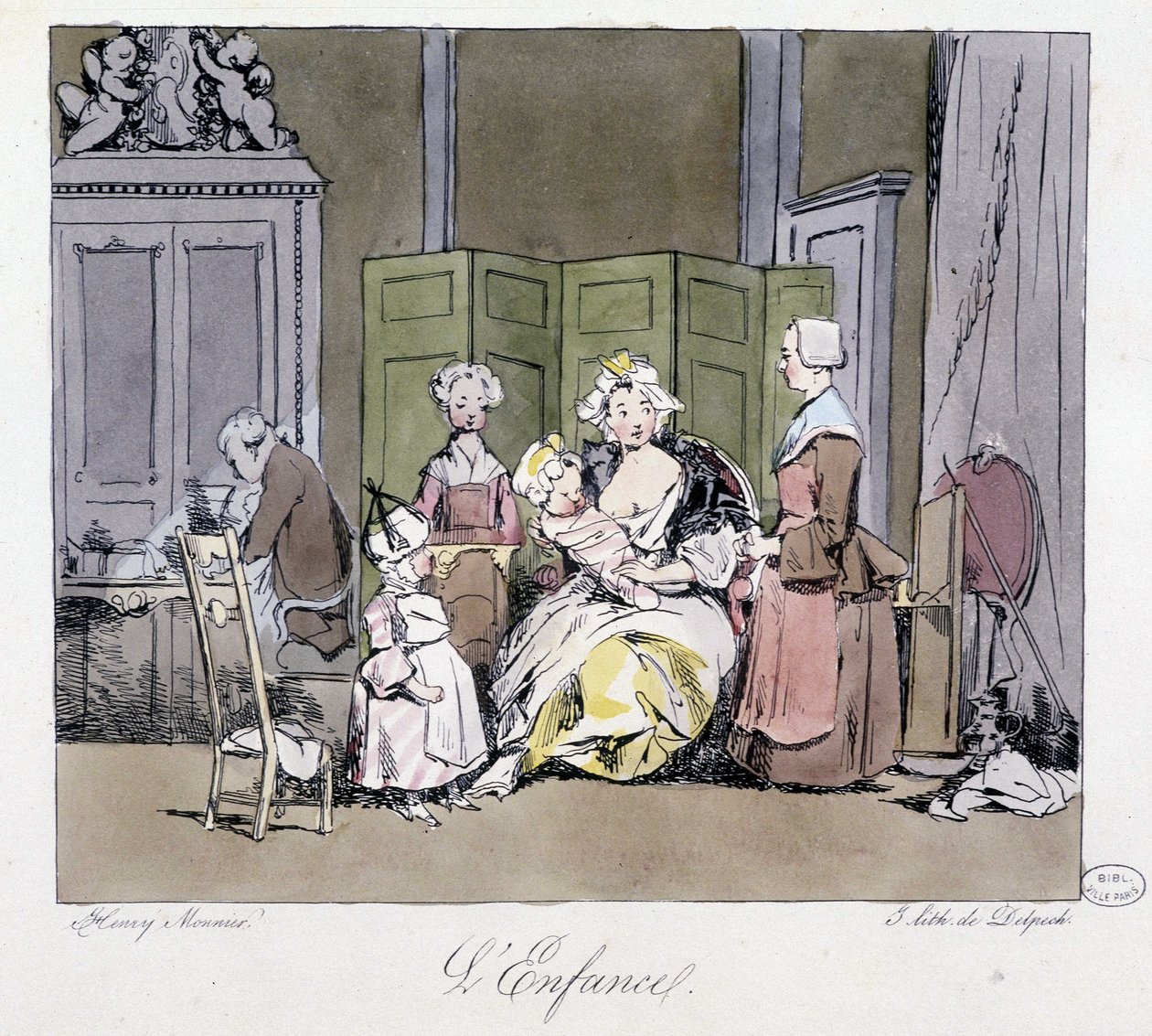 Nurse, Servants, Baby and Child in the Aristocracy of the 18th Century - in “Jadis et aujourd