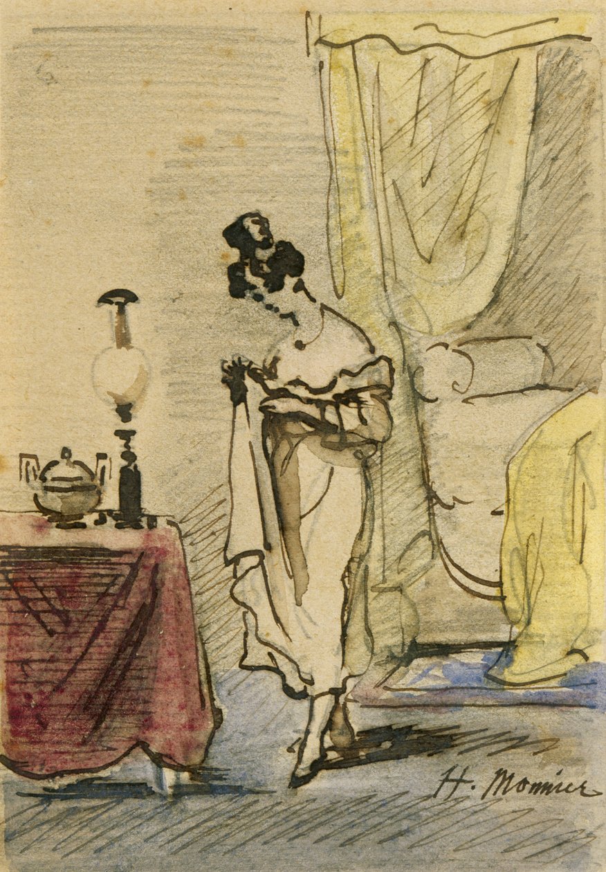 Young Lady at Home by Henri Bonaventure Monnier