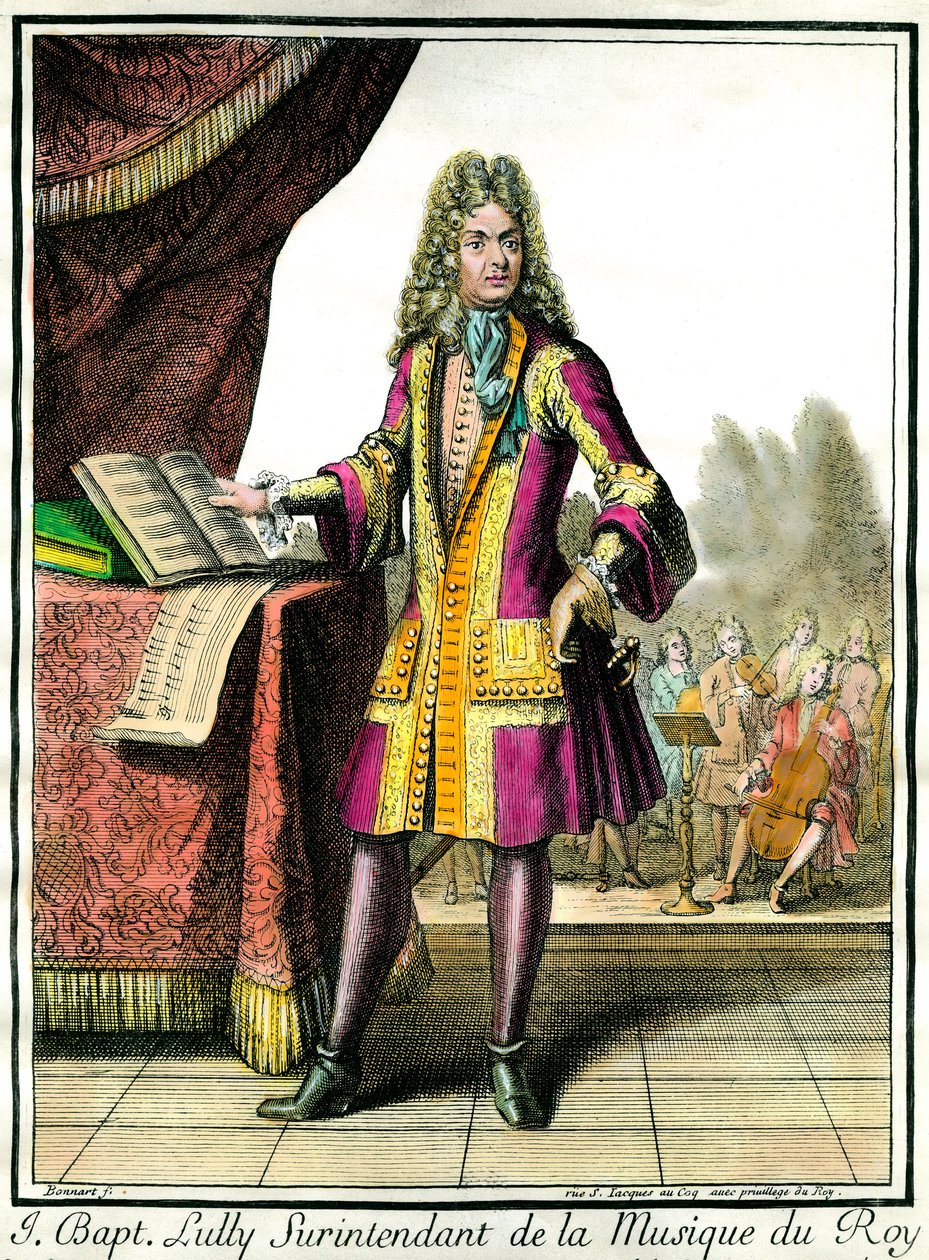 Portrait of Jean Baptiste Lully (Engraving by Henri Bonnart) by Henri Bonnart