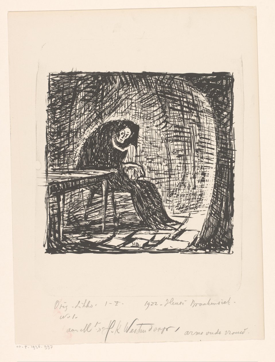 Poor Old Woman by Henri Braakensiek (signed by artist)