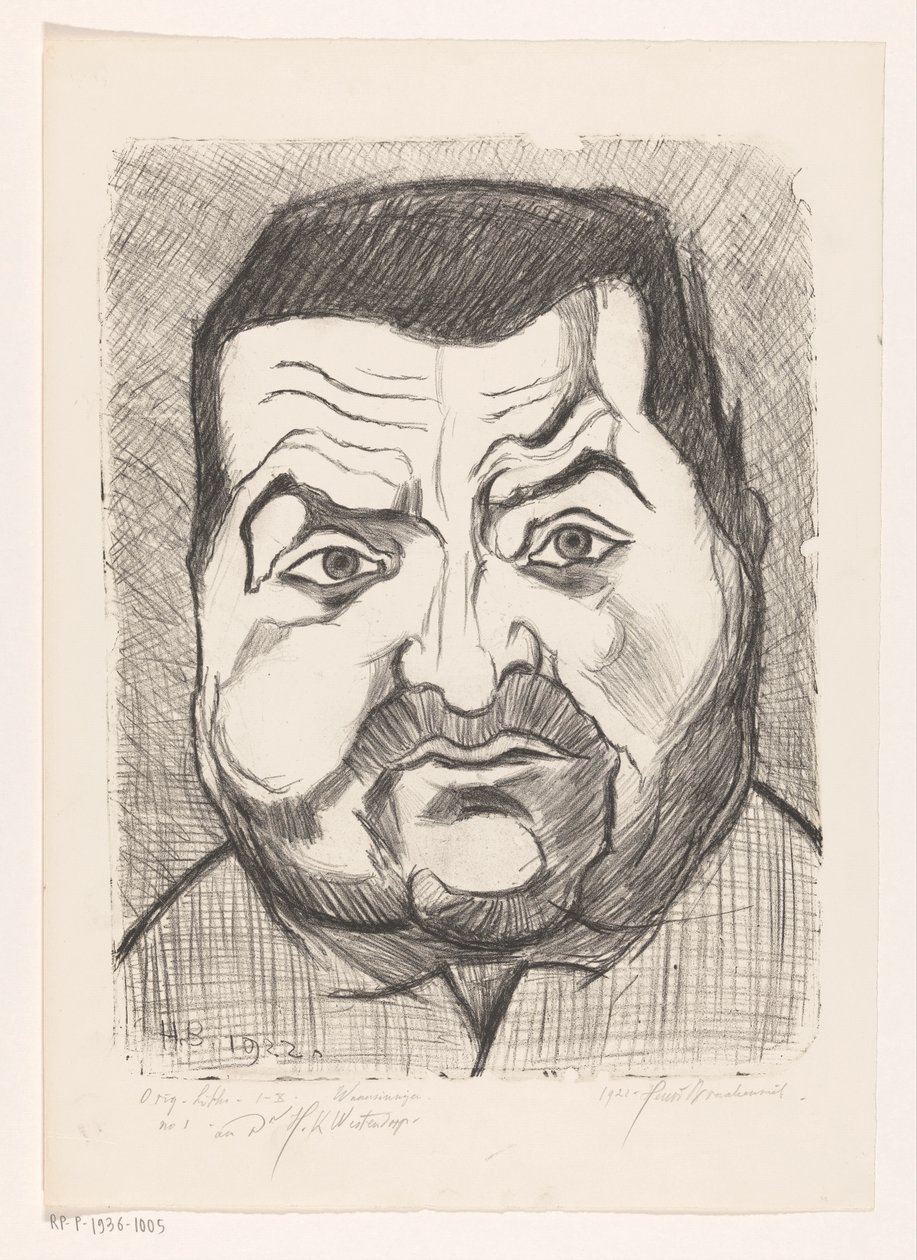 Portrait of an Unknown Man by Henri Braakensiek (signed by artist)