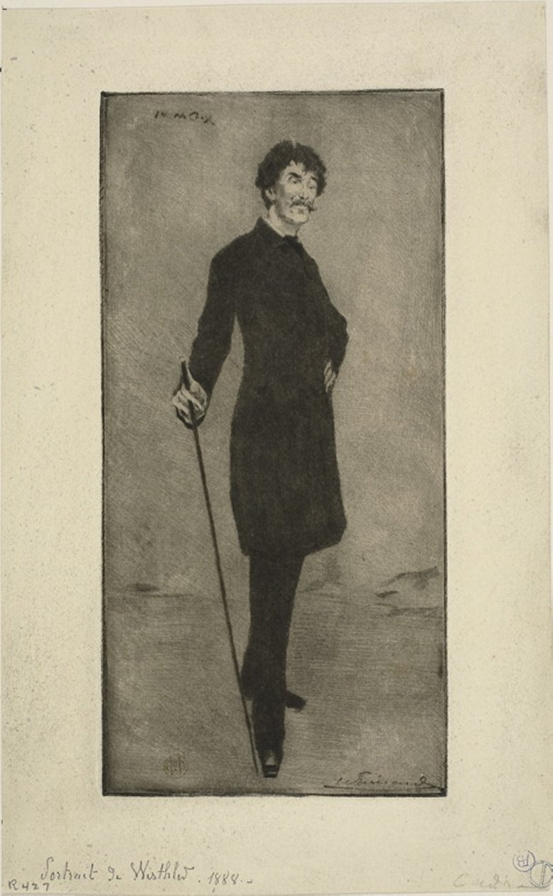 Portrait of Whistler by Henri Charles Guérard