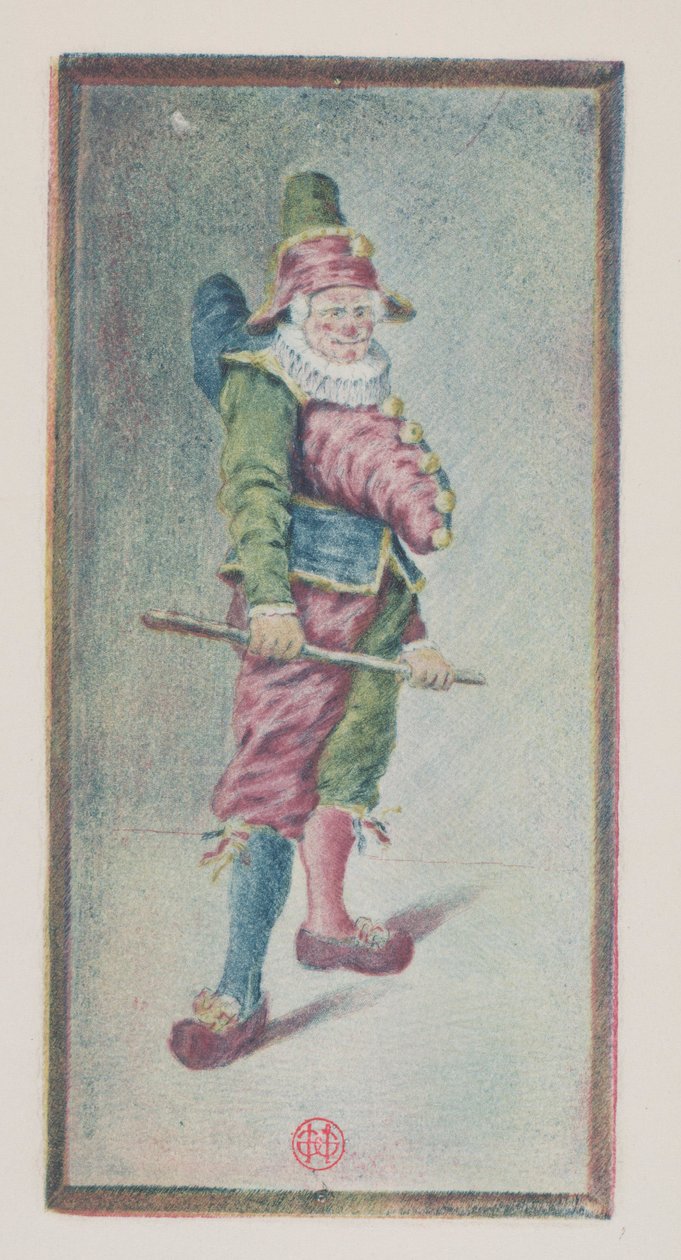 Punchinello, Three-Quarters to the Right by Henri Charles Guérard