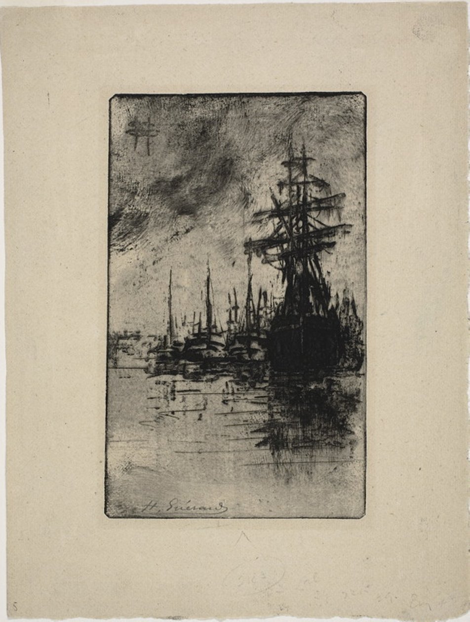 Sailboats on the Water by Henri Charles Guérard